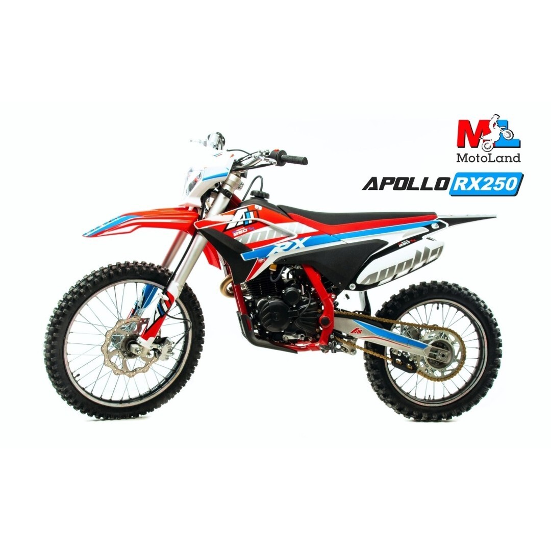 Мотоцикл Кросс Apollo RX 250 (172FMM) бело красно синий
